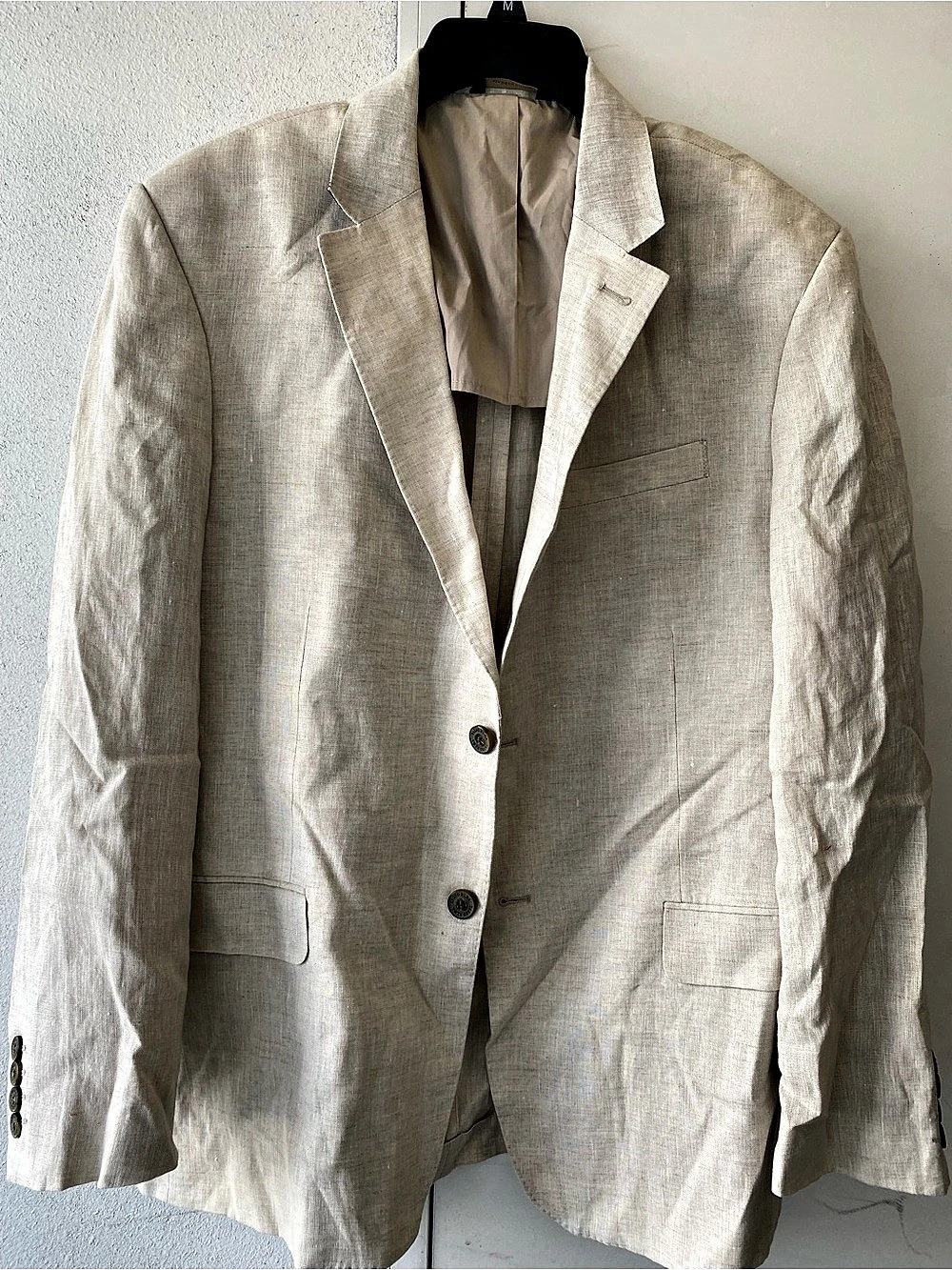 Tasso Elba Linen Blazer in Beige Size XL